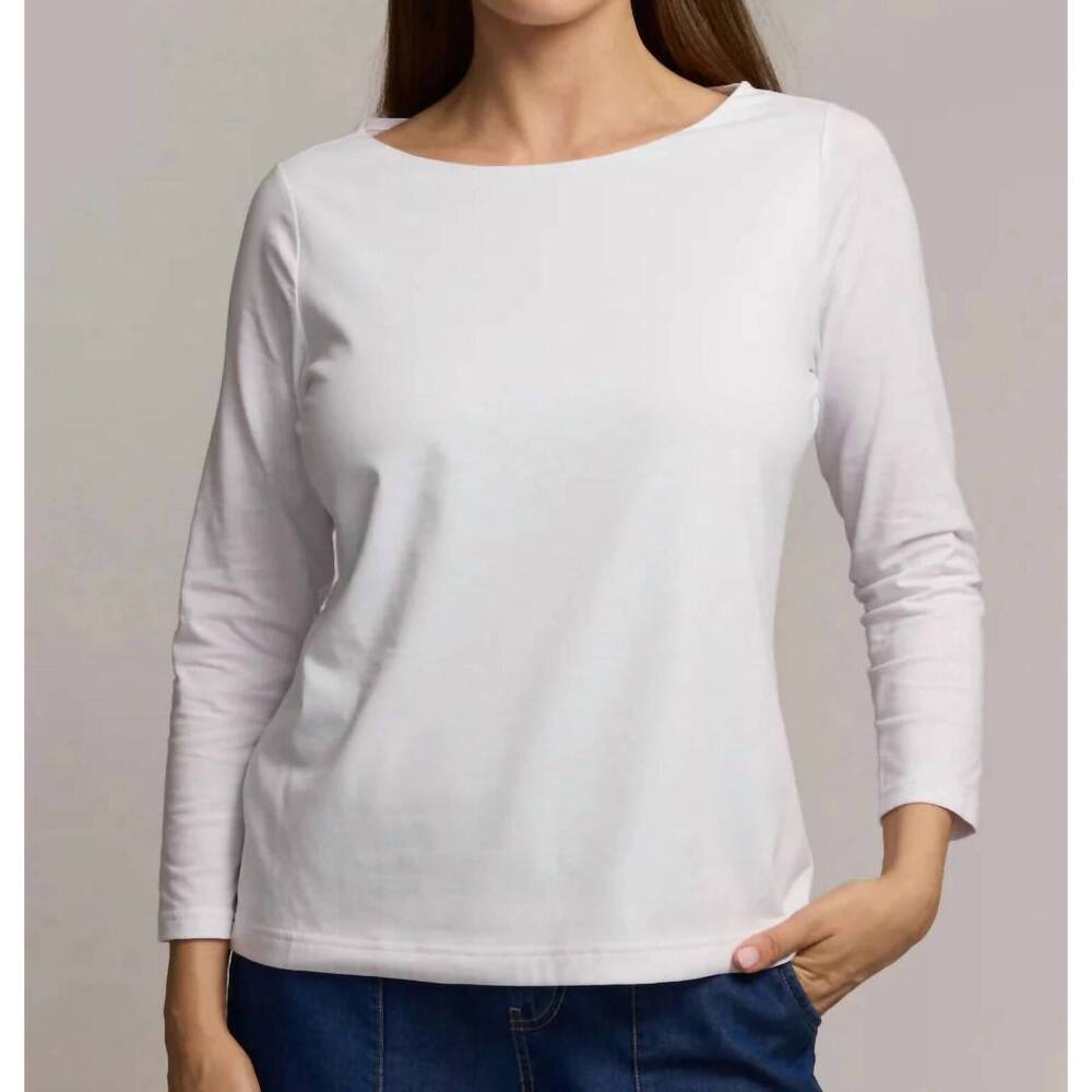 NEW HINSON WU gisell 3/4 sleeve top in white